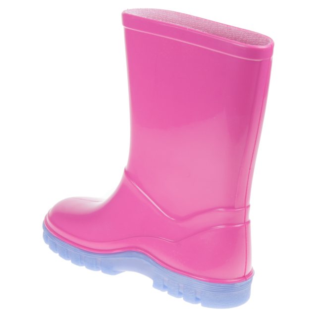 StormWells W204 PUDDLE Boys Girls Wellingtons Rain Boots Pink/Lilac PVC 