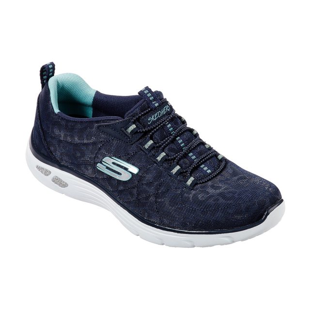 afkom have på Uartig Skechers Relaxed Fit: Empire D'Lux - Spotted Navy 12825 NVY - Womens  Trainers - Humphries Shoes
