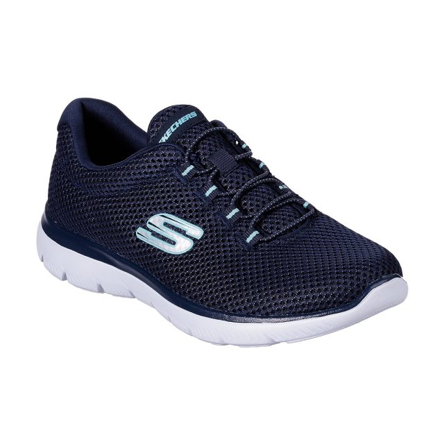 ladies navy skechers trainers