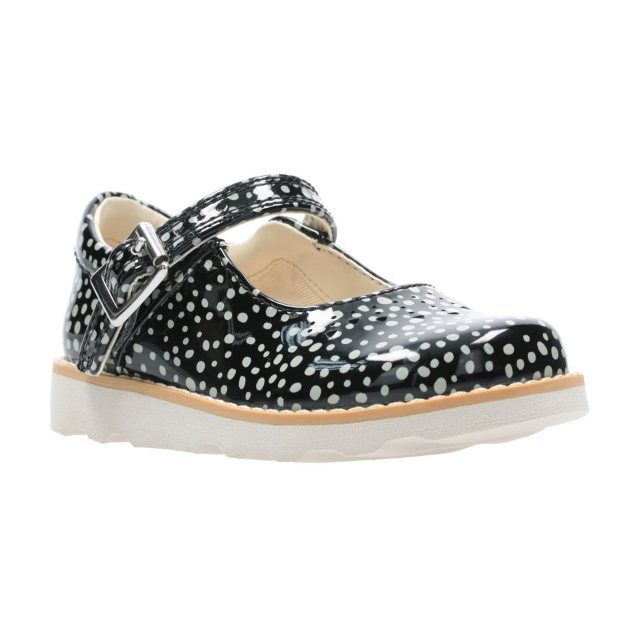 Clarks Crown Jump Kid Black Interest 26141537 Girls Shoes