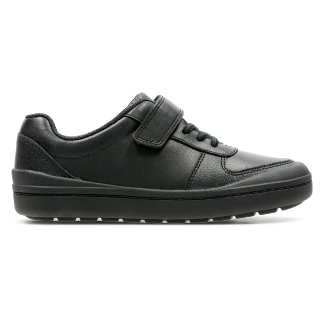 Clarks Rock Verve Kids Black Leather 