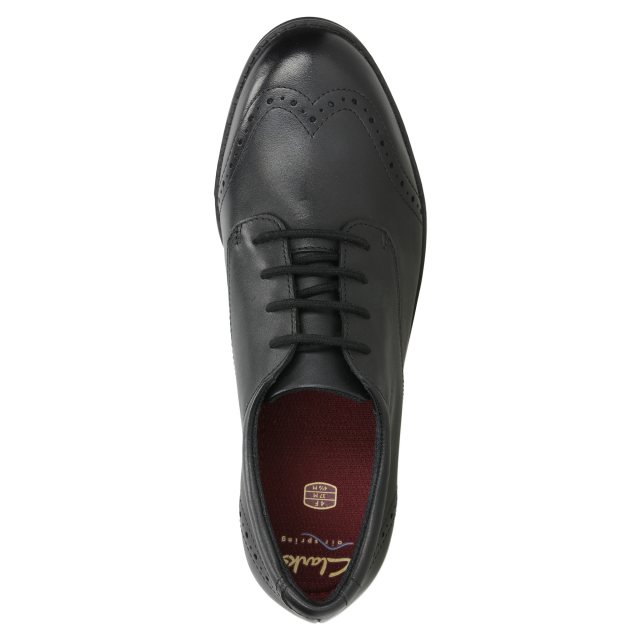 Clarks Sami Walk Youth Black Leather 