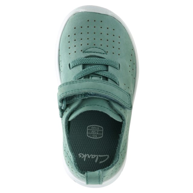 Clarks Ath Elite Toddler Teal Nubuck 26141316 Girls Trainers Humphries Shoes