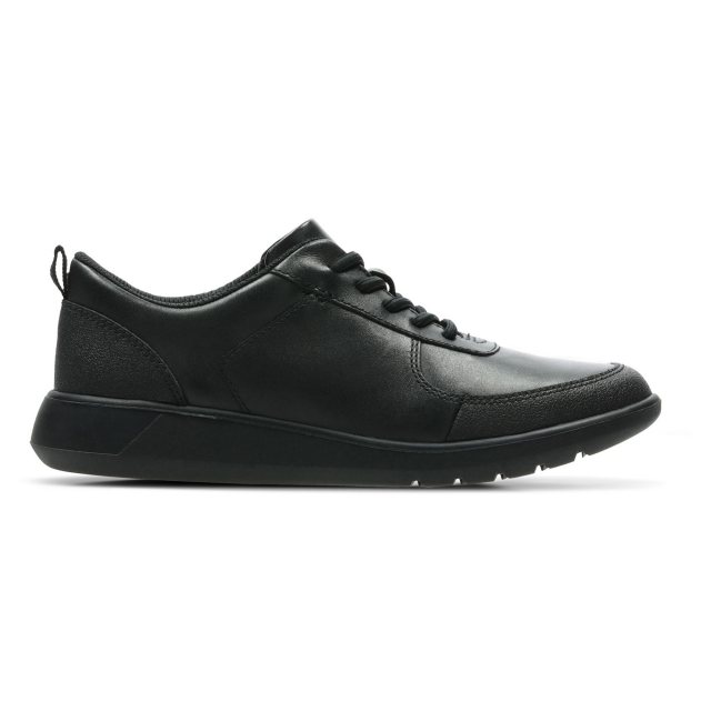 Clarks Scape Street Youth Black Leather 