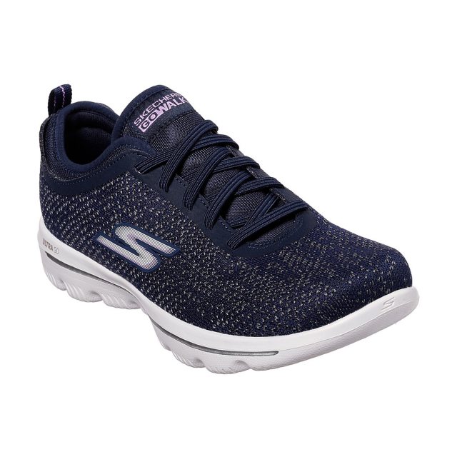 Skechers GOwalk Evolution Ultra - Mirable Navy / White 15736 NVW - Womens  Trainers - Humphries Shoes