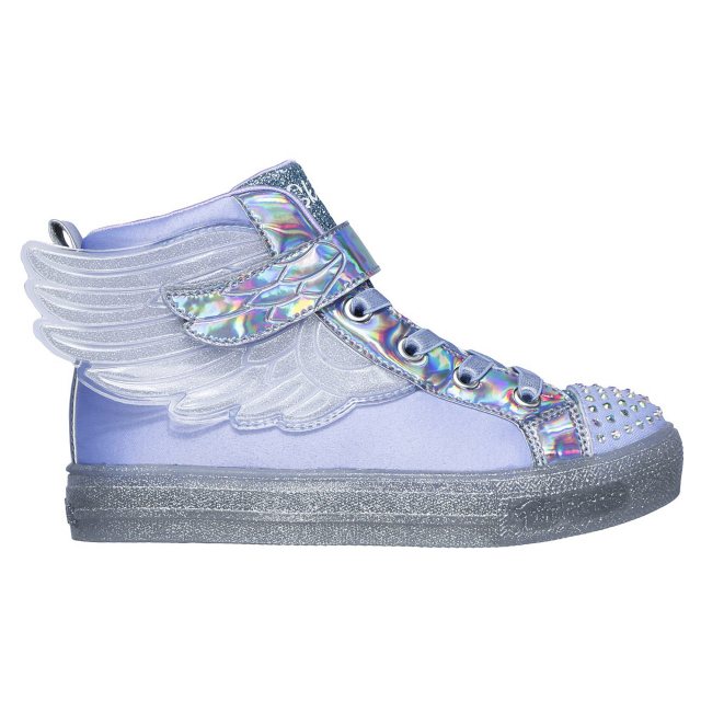 Skechers Toes: Shuffle Brights - Sparkle Wings Periwinkle PERI Girls Trainers Humphries Shoes