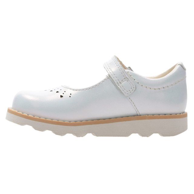 Clarks Crown Jump Toddler White Interest 26141126 Girls Shoes Humphries Shoes