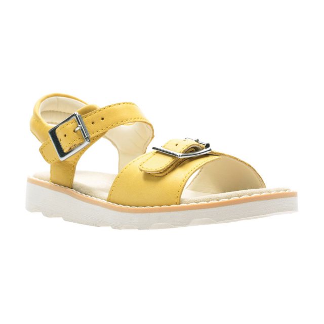Clarks Crown Bloom Kid Yellow Leather 26141265 Girls Sandals Humphries Shoes