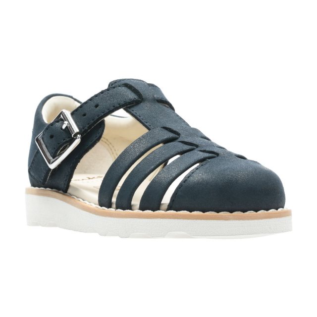 Clarks Crown Stem Toddler Navy Leather 