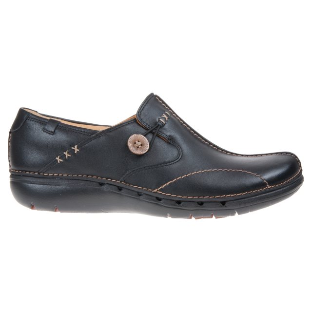 Clarks Un Loop Black Leather 20312837 