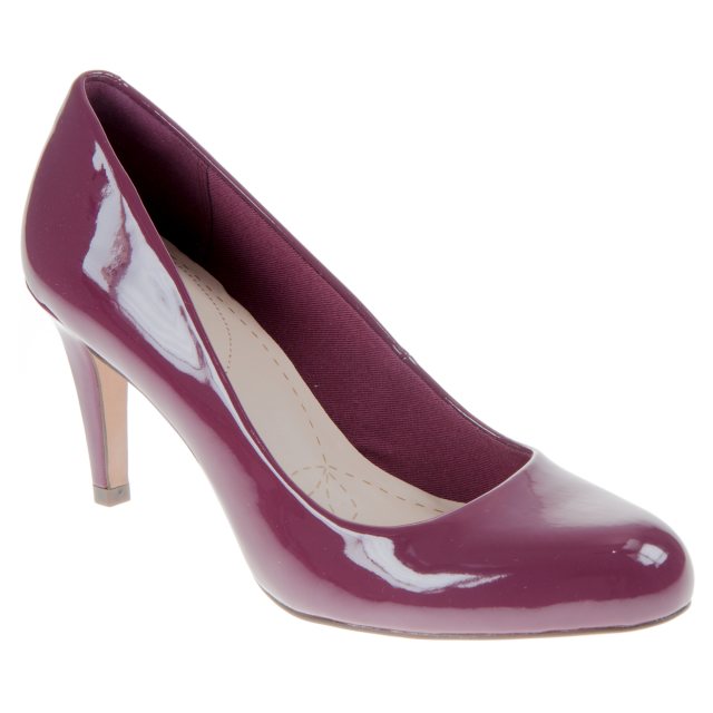 Clarks Carlita Cove Plum Patent 