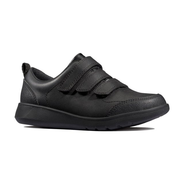 Clarks Scape Sky Kid Black Leather 