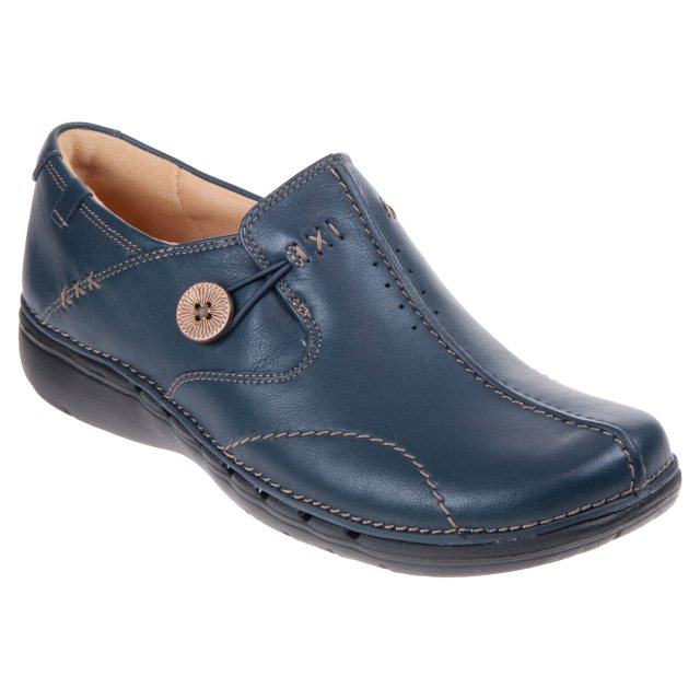 Clarks Un Loop Navy Leather 26113386 