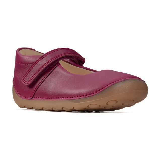 BNIB Clarks Toddler Girls Tiny Mist Plum Leather Shoes F/G Fitting 