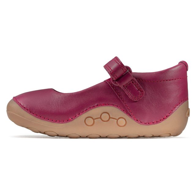 BNIB Clarks Toddler Girls Tiny Mist Plum Leather Shoes F/G Fitting 