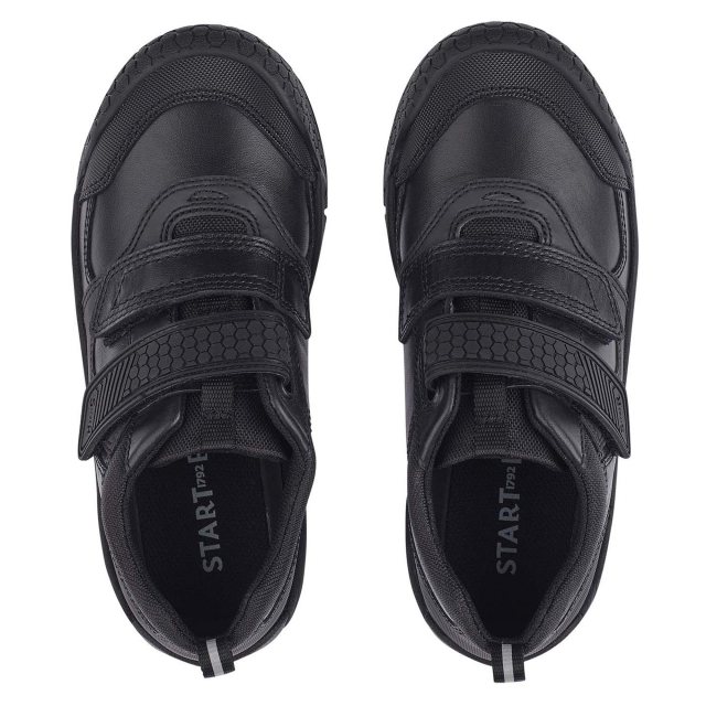Start-Rite Strike Black Leather 2793_7 Boys School Shoes