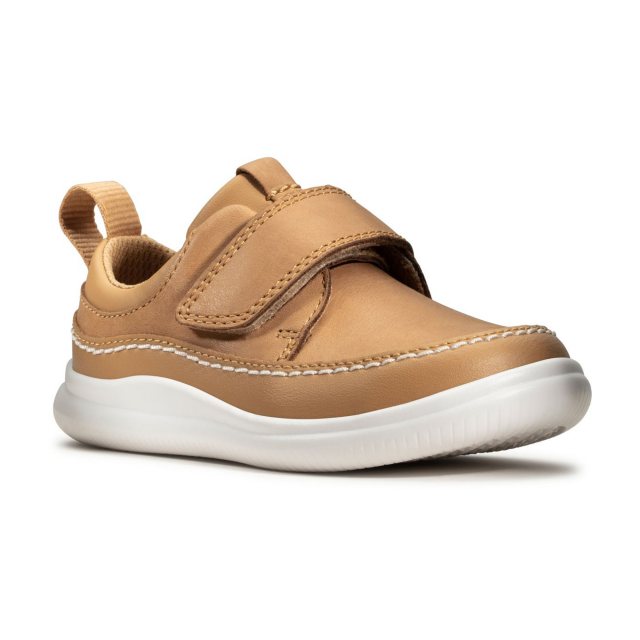 Clarks Crest Ember Toddler Tan Leather 