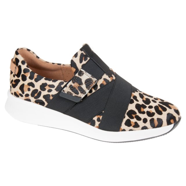 clarks leopard trainers