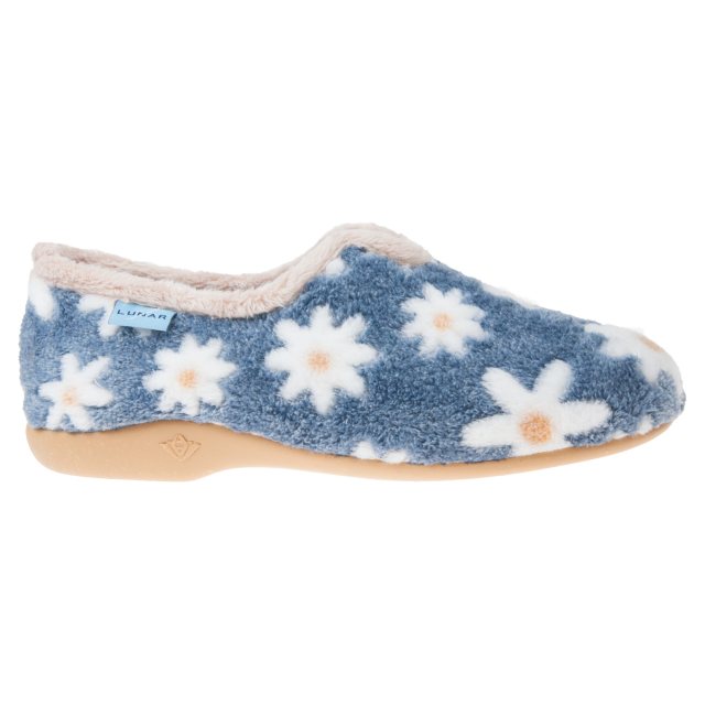 Lunar Daisy Blue KLA 021 - Full Slippers - Humphries Shoes