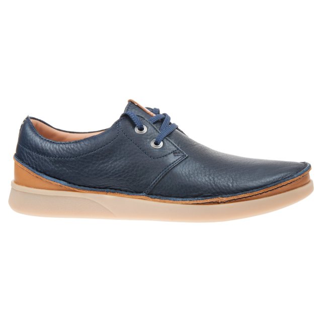 Clarks Oakland Lace Navy Leather 26146471 - Casual Shoes - Humphries Shoes