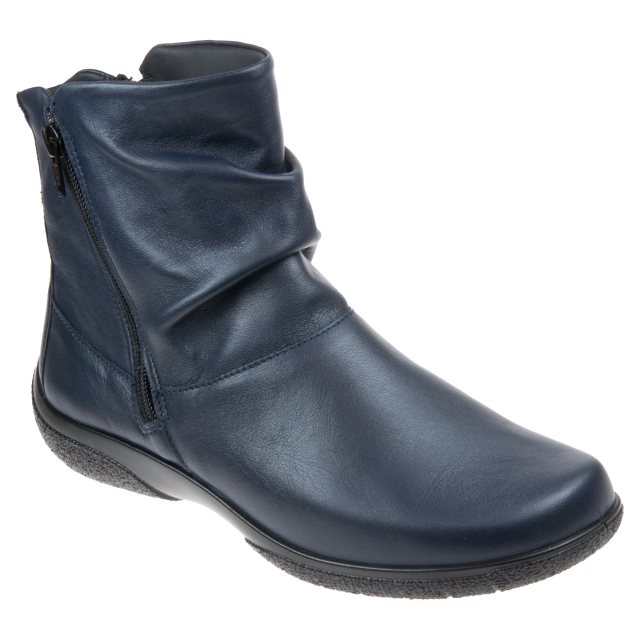 Hotter Whisper Navy Leather WHISP1 - Ankle Boots - Humphries Shoes