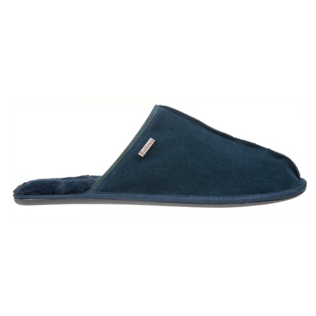 Barbour Malone Navy Suede MSL0008NY52 Mule Slippers Humphries
