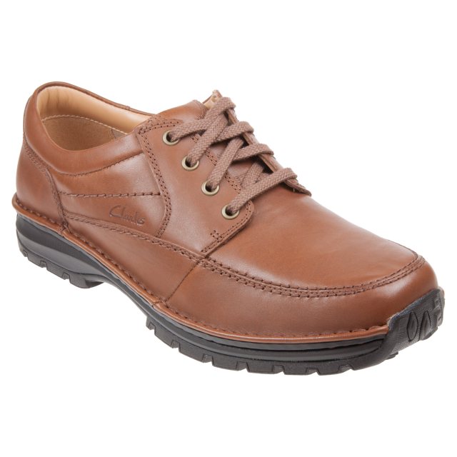 SALE SIDMOUTH MILE MENS CLARKS LEATHER LIGHTWEIGHT LACE UP H FIT CASUAL SHOES 