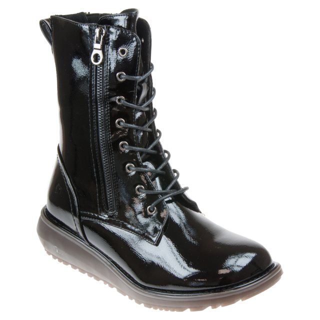 heavenly feet black patent boots