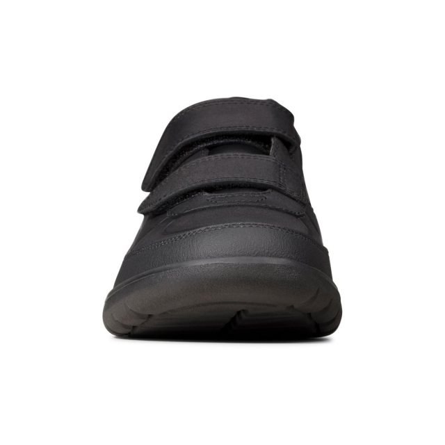 Clarks Scape Flare Youth Black Leather 
