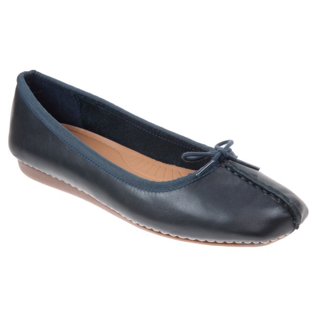 Clarks Freckle Ice Navy Leather 