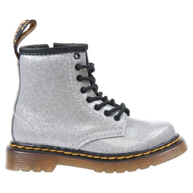 Dr. Martens 1460 Toddler Brooklee Silver Glitter 25106040 Girls Boots Humphries Shoes