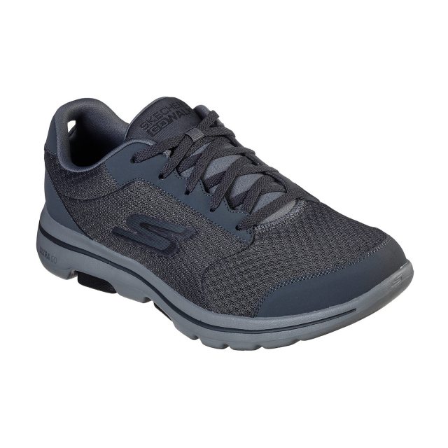 Unirse mago base Skechers GOwalk 5 - Qualify Charcoal / Black 55509 CCBK - Trainers -  Humphries Shoes