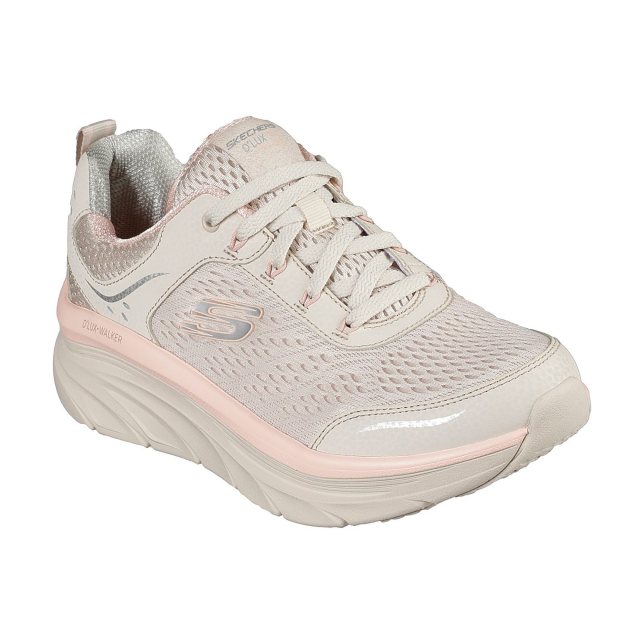 Skechers Relaxed Fit: D'Lux Walker - Infinite Motion Natural / Pink ...