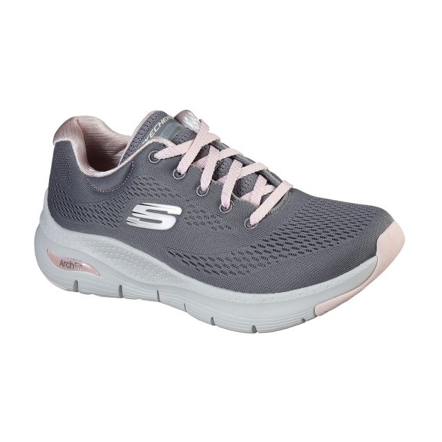 skechers grey ladies trainers