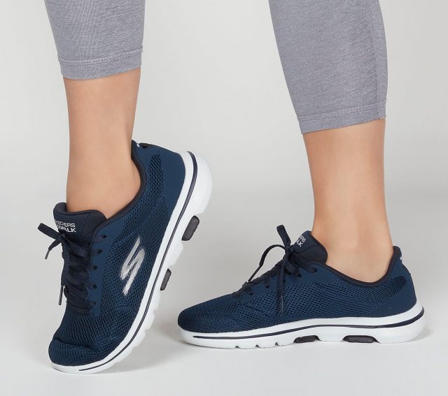 navy skechers go walk