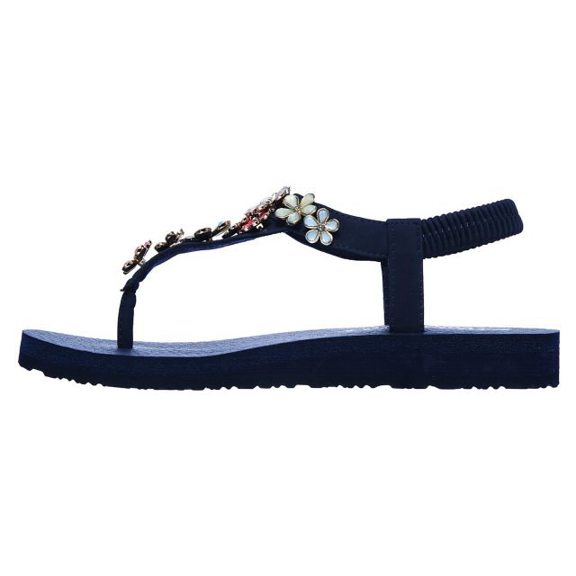 Skechers Meditation - Glass Daisy Navy / Multi 32922 NVMT - Toe
