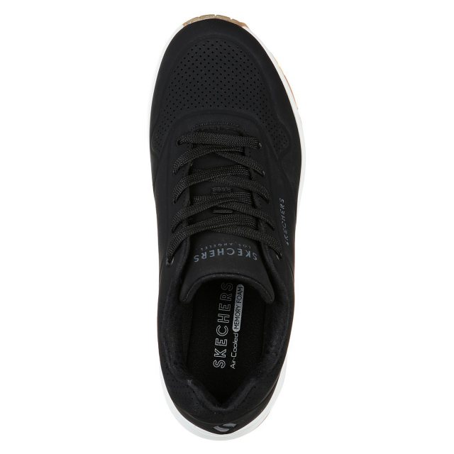 Skechers Uno Stand on Air Black 73690 BLK Womens Trainers