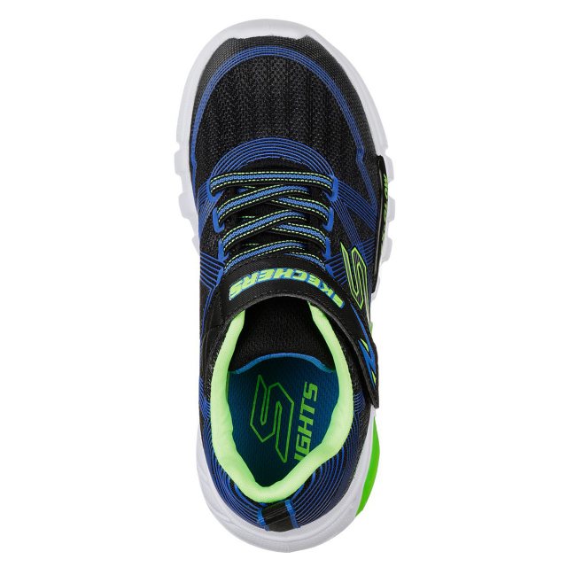 Skechers S Lights Flex Glow Black Lime 90542L BBLM Boys Trainers Humphries Shoes