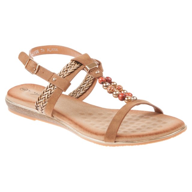 Lunar Alana Tan JLH196 TN - Full Sandals - Humphries Shoes