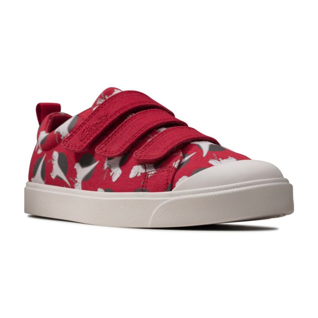 clarks kids red