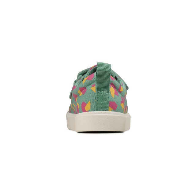 Zapatillas Clarks City Bright Niños Verde Oliva Camuflaje Sin