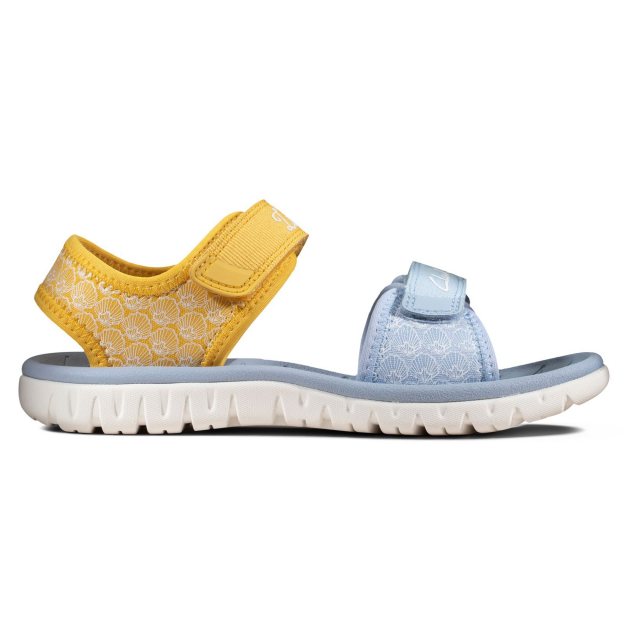 Yellow sandals clarks hotsell