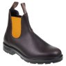 Brown Leather Mustard Elastic