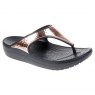 Crocs Womens Sloane Hammered Metallic Flips